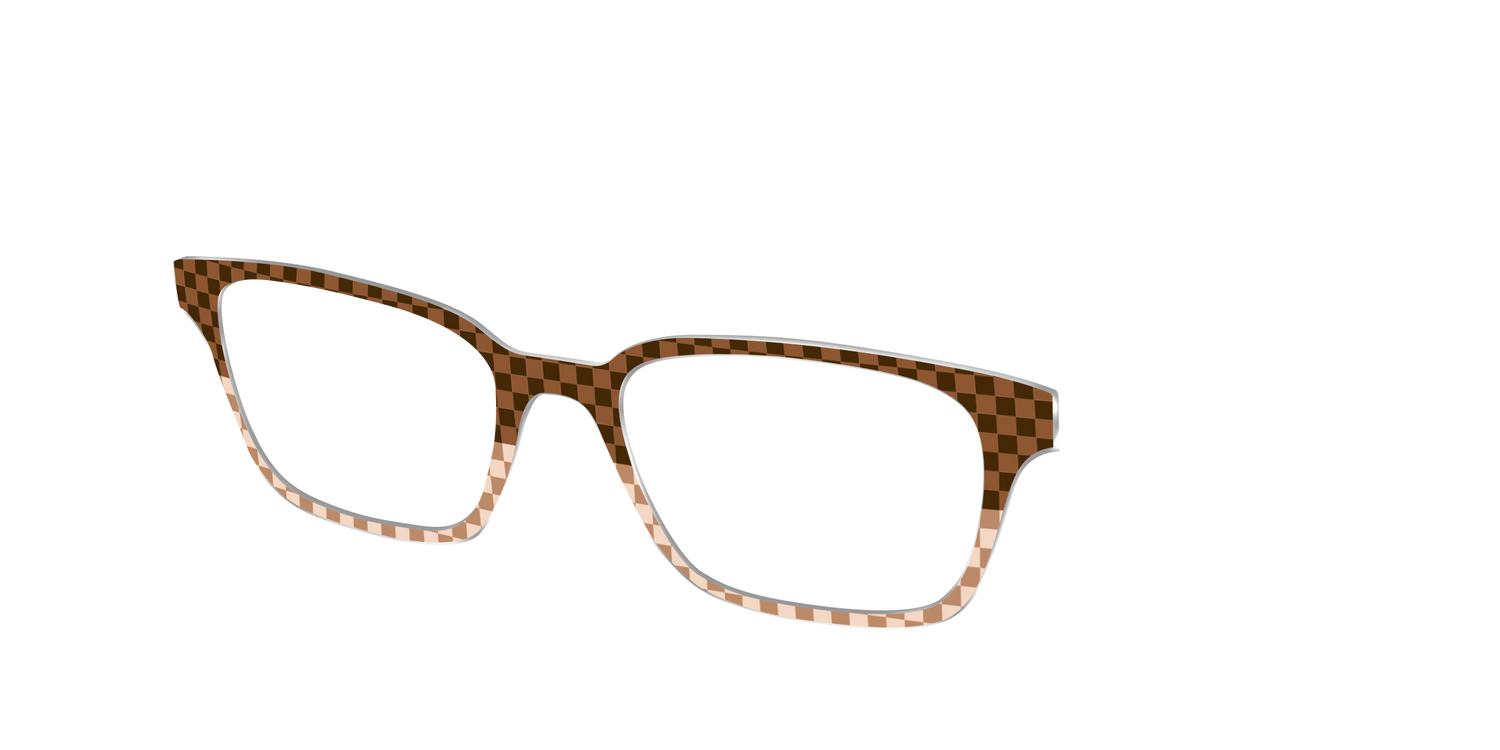 The Cappuccino Check Split - Angle Top Image - Pair Eyewear
