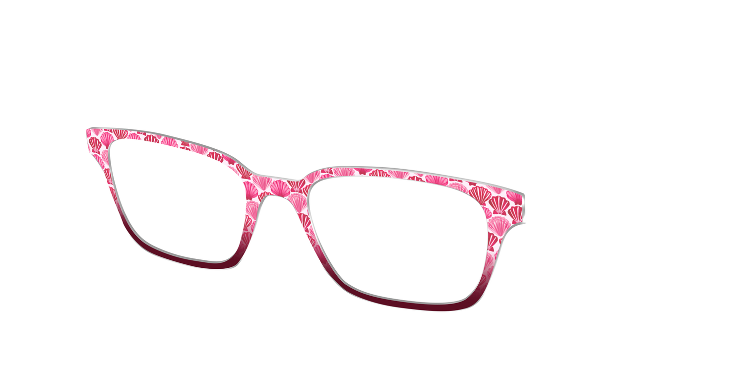 The Cerise Shell Scallop - Angle Top Image - Pair Eyewear