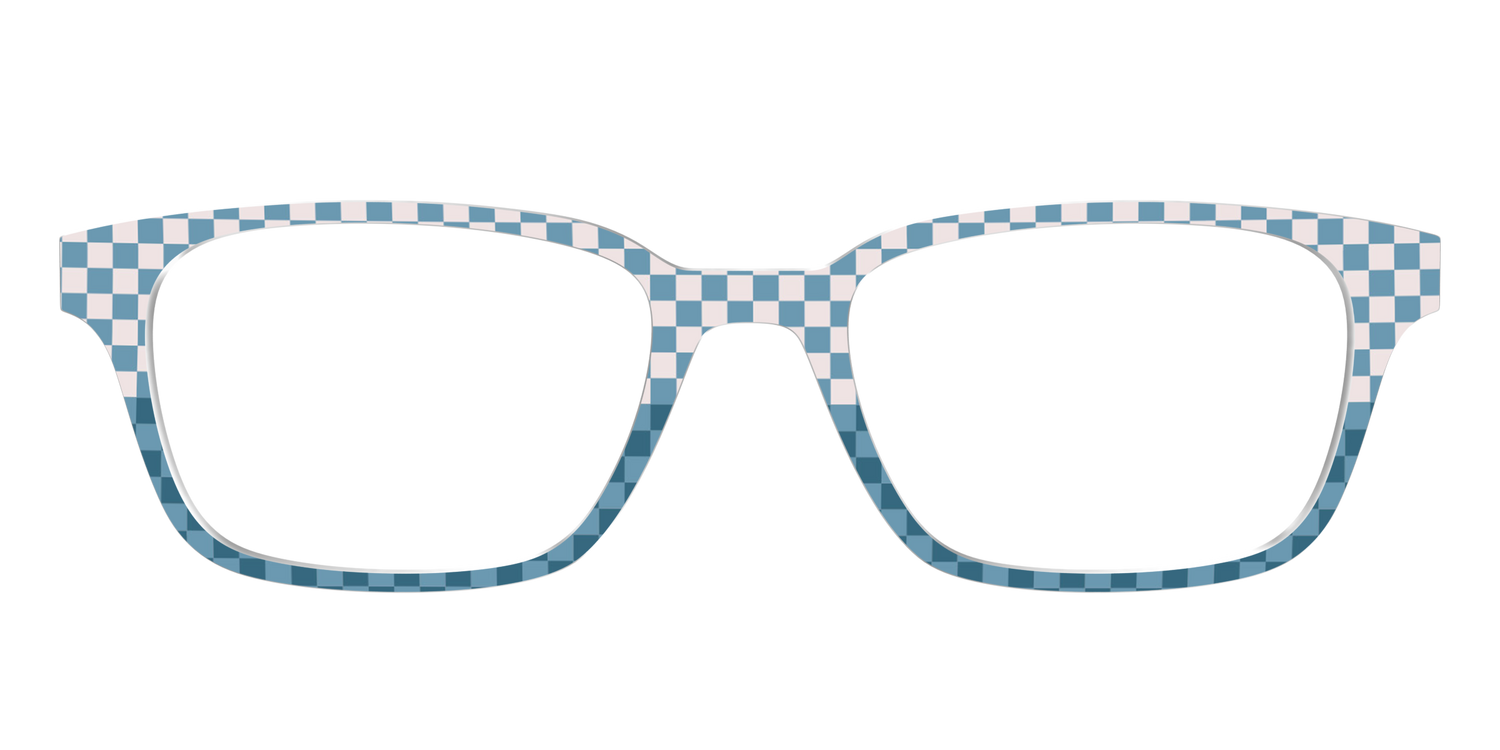 The Cerulean Check Split - Front Top Image - Pair Eyewear