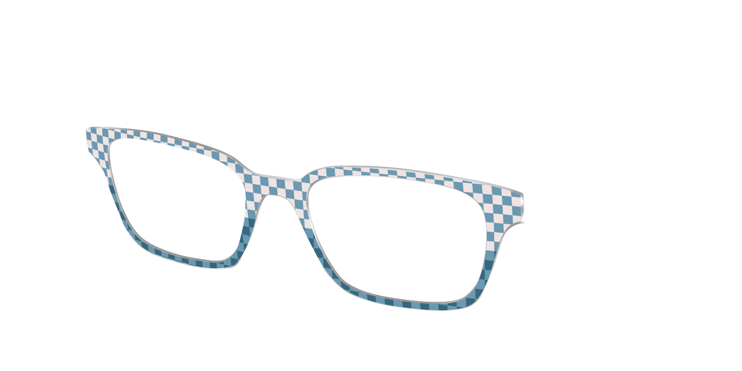 The Cerulean Check Split - Angle Top Image - Pair Eyewear