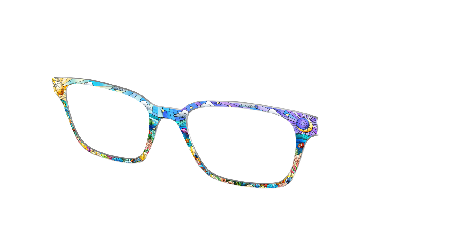 The Coral Reef Stained Glass - Angle Top Image - Pair Eyewear