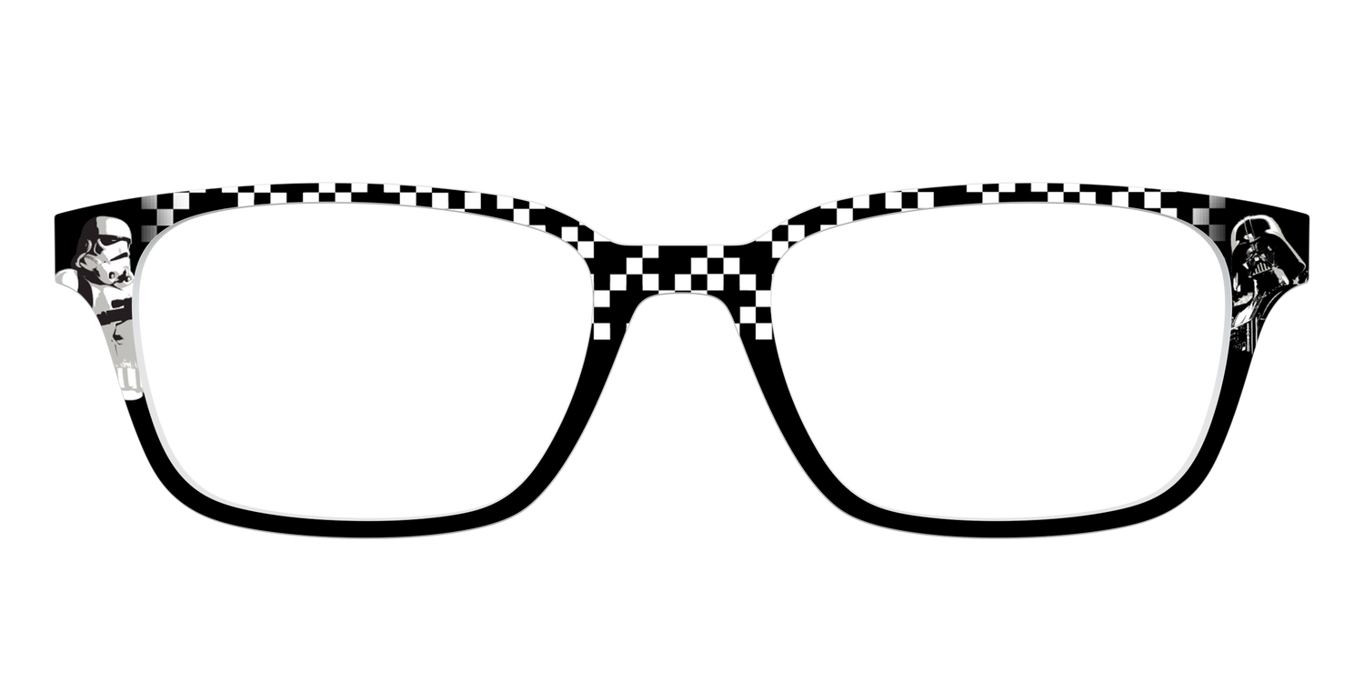 Dark Side Checker Split - Front Top Image - Pair Eyewear