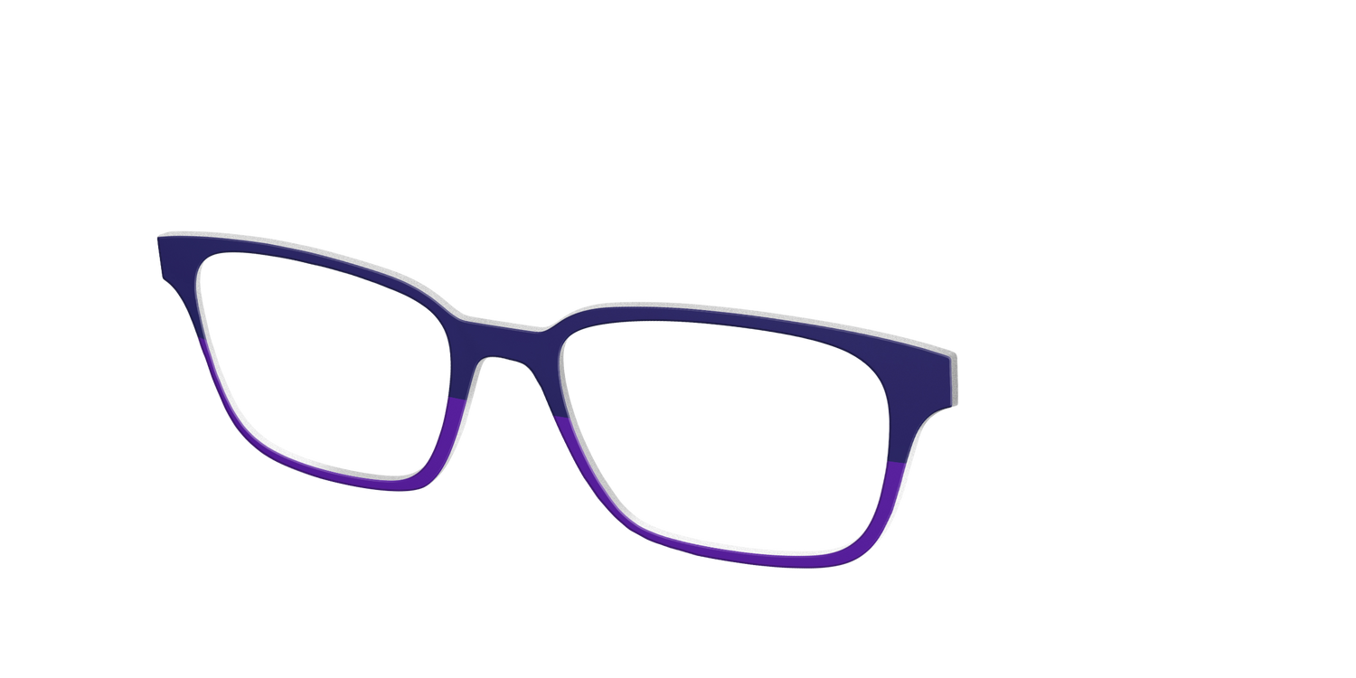 The Eggplant & Grape Split - Angle Top Image - Pair Eyewear