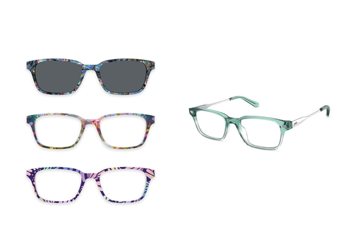 The Finley - Teal Pearlized Gradient Acetate Silver Metal - Pair Eyewear