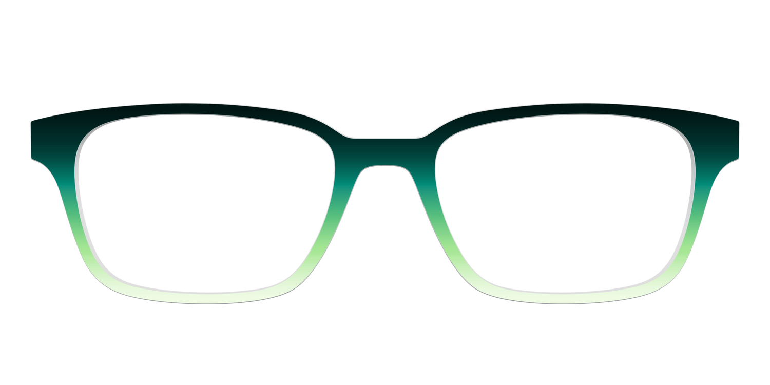 The Jade to Chartreuse Gradient - Front Top Image - Pair Eyewear