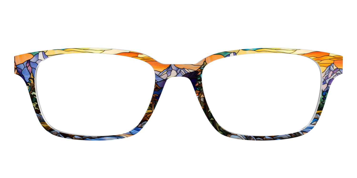The Mountainscape Stained Glass - Front Top Image - Pair Eyewear