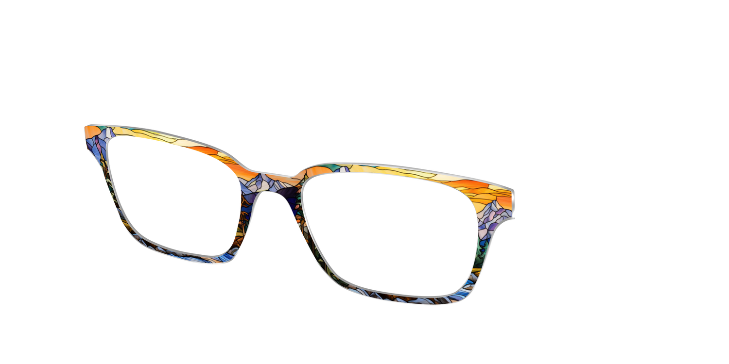 The Mountainscape Stained Glass - Angle Top Image - Pair Eyewear