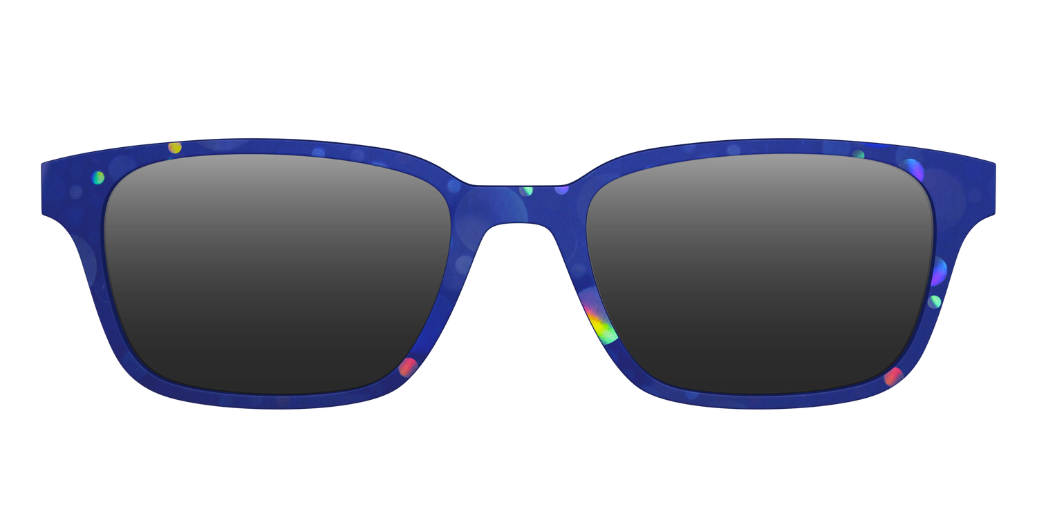 The Polarized Navy Holographic Bubbles Sun Top - Front Top Image - Pair Eyewear
