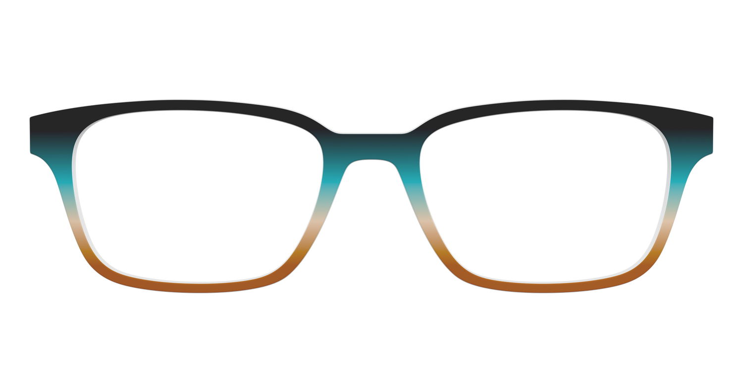 The Onyx to Rust Gradient - Front Top Image - Pair Eyewear