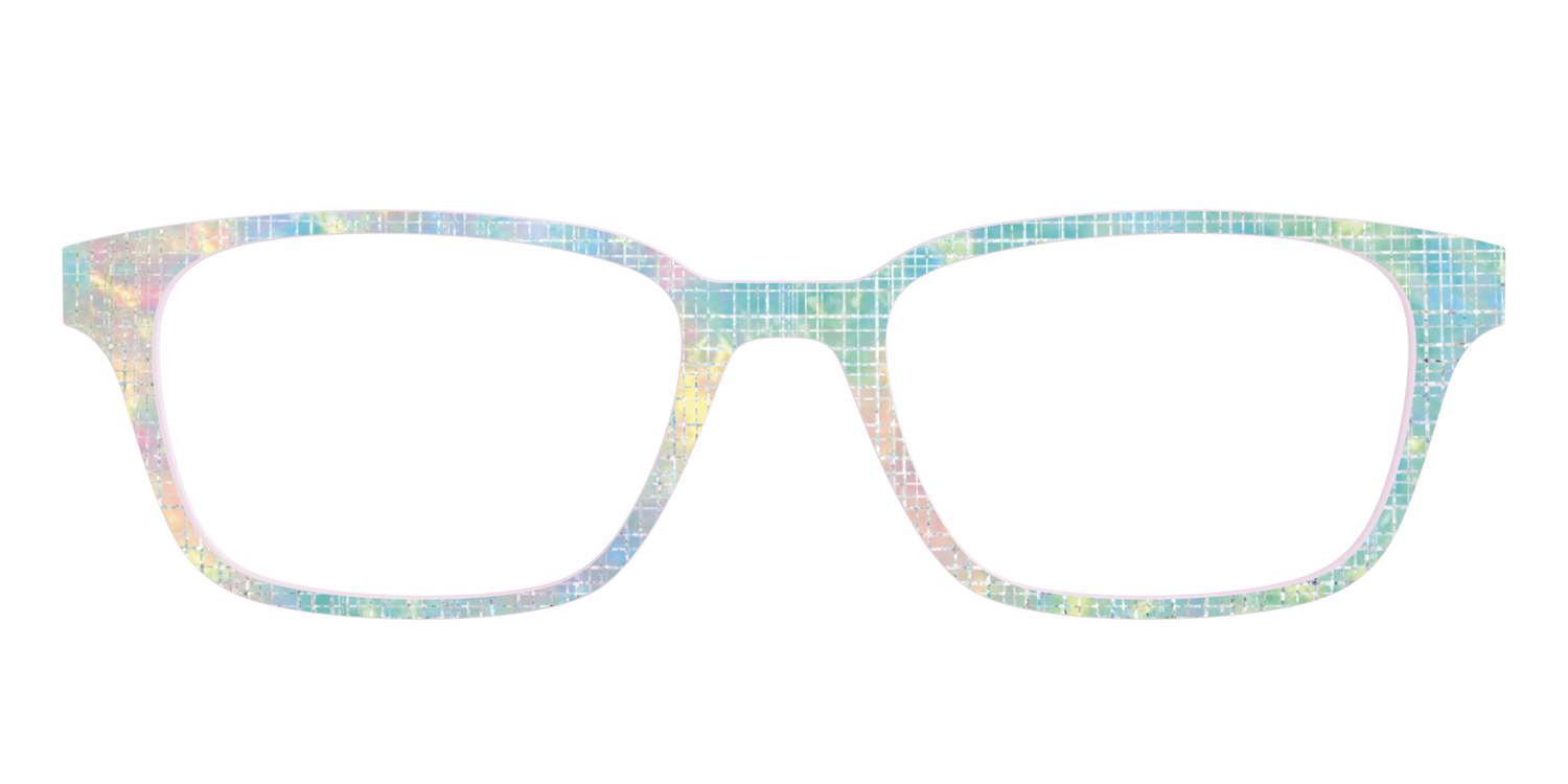 The Pastel Gradient with Holographic Hatching - Front Top Image - Pair Eyewear
