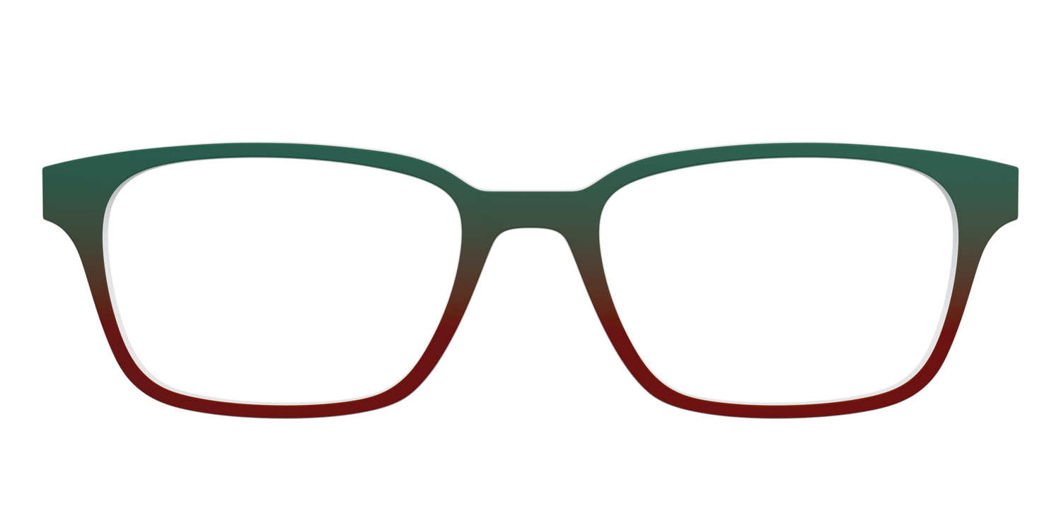 The Pine to Garnet Gradient - Front Top Image - Pair Eyewear