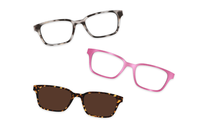 Pink Clear Rose Gold Metal - Set - Product Thumbnail 4 - Pair Eyewear
