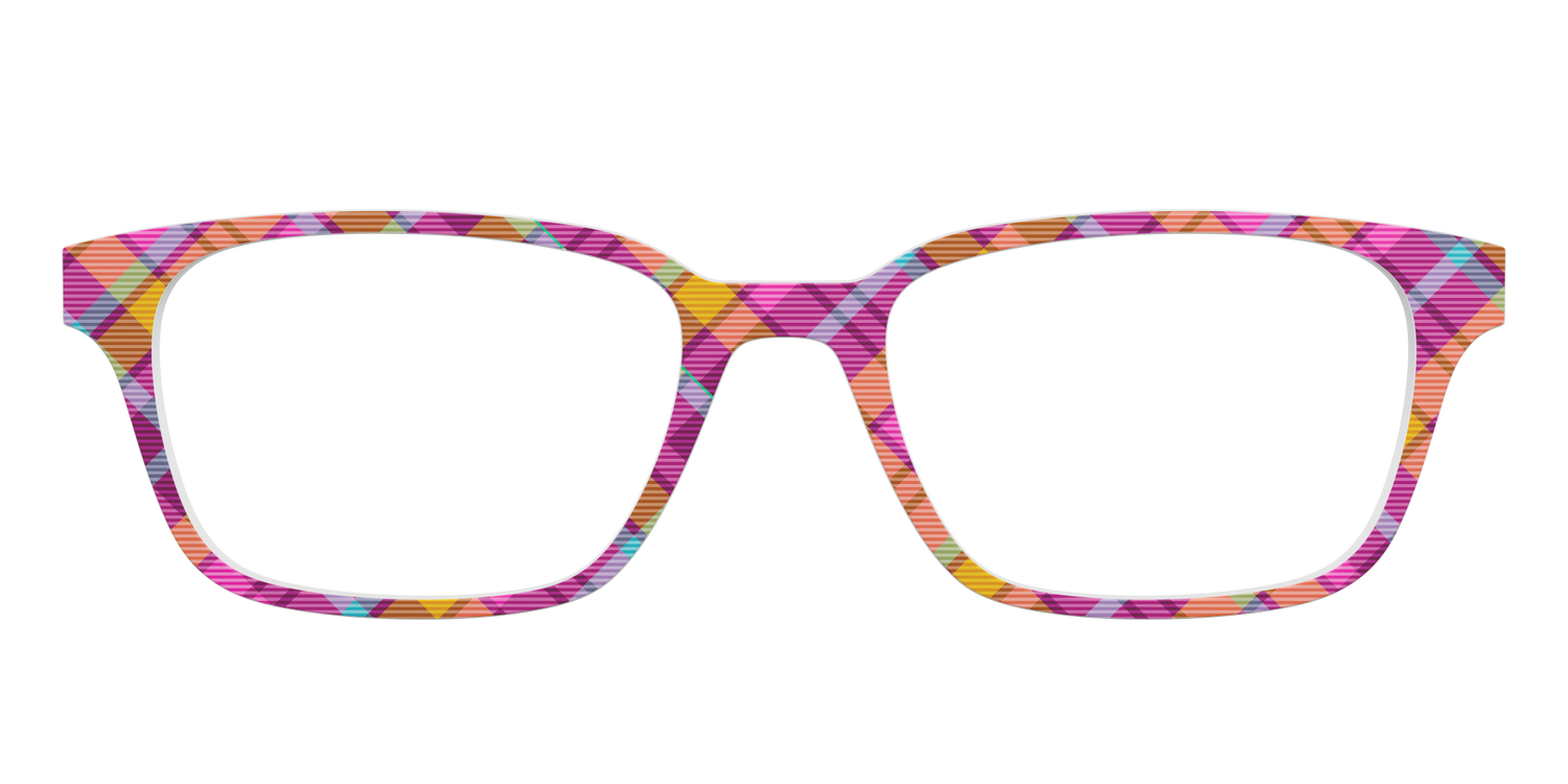 The Playful in Pink Plaid - Front Top Image - Pair Eyewear