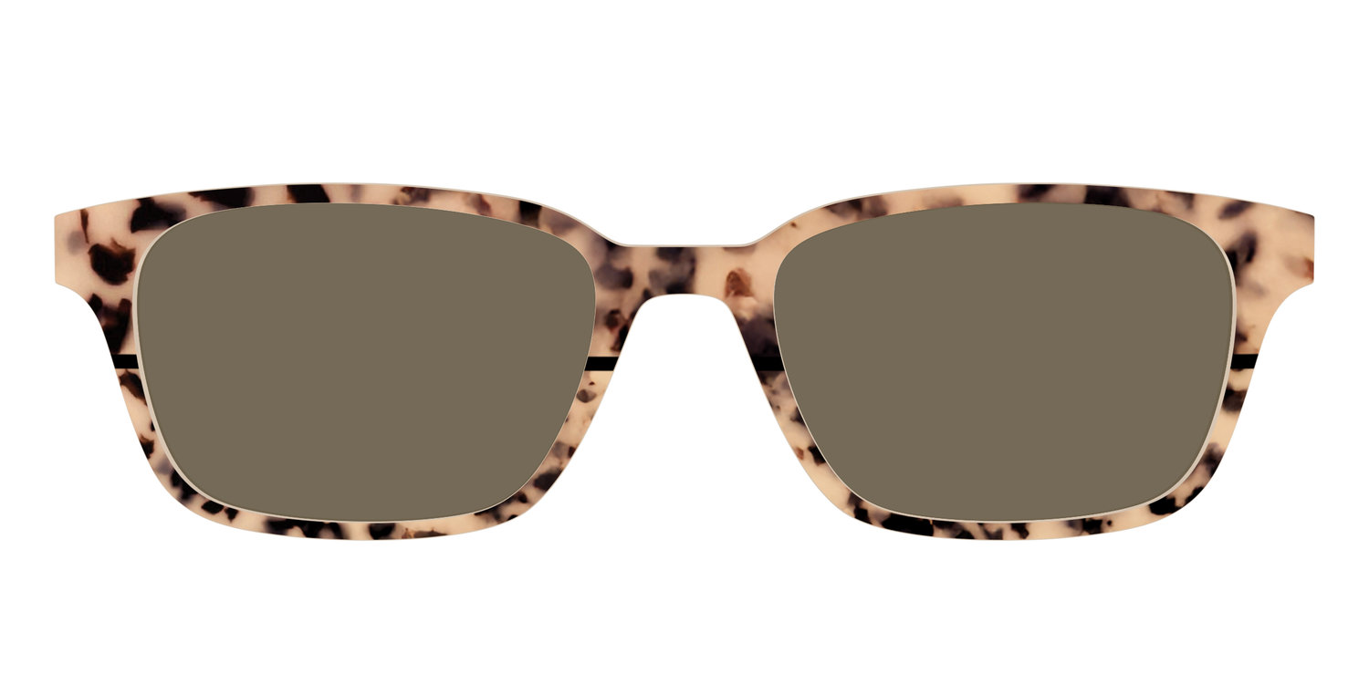 The Polarized Bisque Tortoise Split Sun Top - Front Top Image - Pair Eyewear