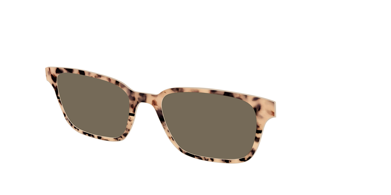 The Polarized Bisque Tortoise Split Sun Top - Angle Top Image - Pair Eyewear