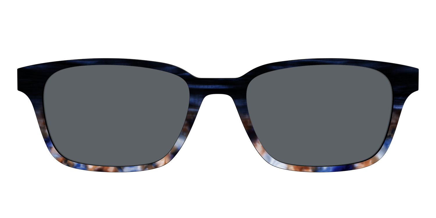 The Polarized Blue Horn Tortoise Sun Top - Front Top Image - Pair Eyewear