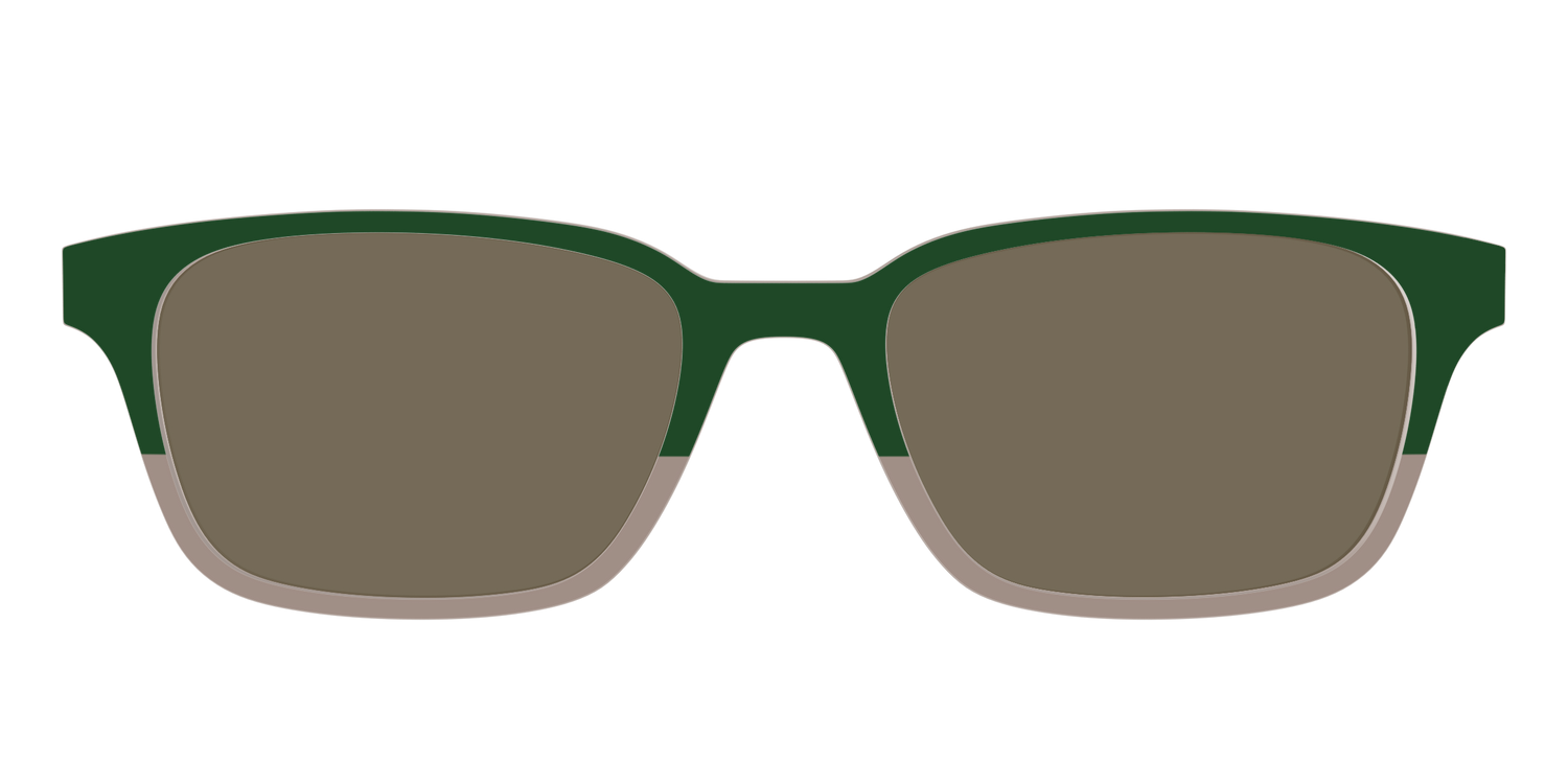 The Polarized Cedar & Sap Crystal Split Sun Top - Front Top Image - Pair Eyewear