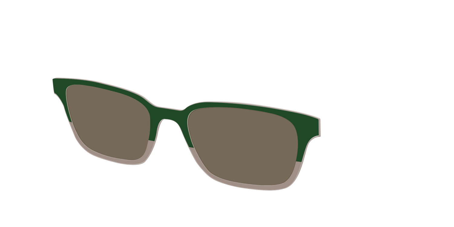 The Polarized Cedar & Sap Crystal Split Sun Top - Angle Top Image - Pair Eyewear