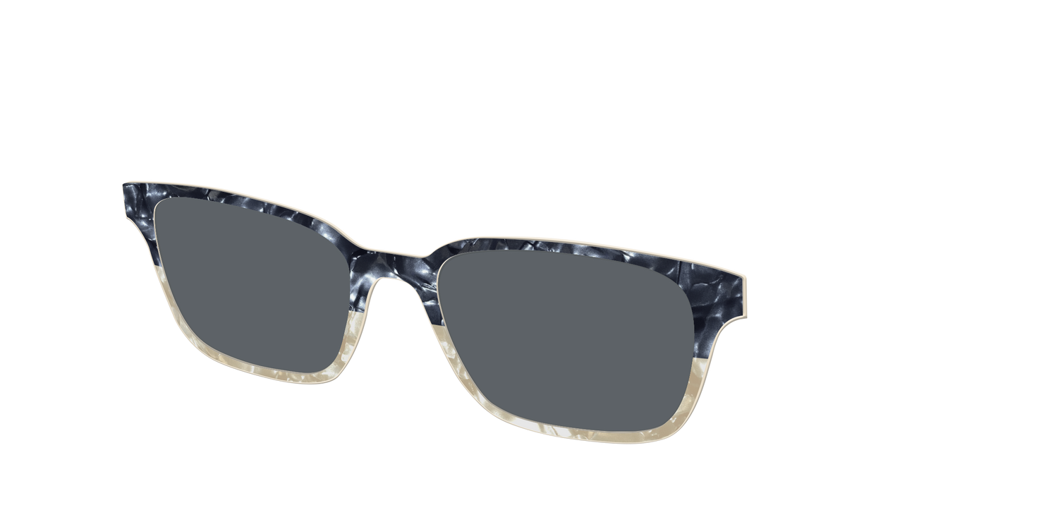 The Polarized Navy to Taupe Pearl Split Sun Top - Angle Top Image - Pair Eyewear