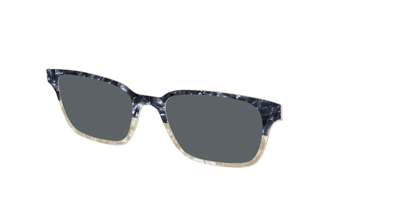 The Polarized Navy to Taupe Pearl Split Sun Top - Angle Top Thumbnail - Pair Eyewear