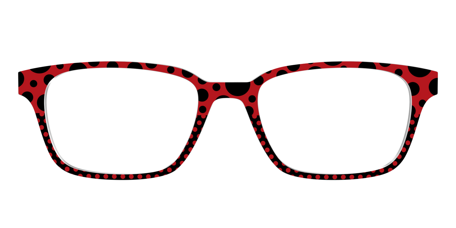 The Red Spotted Split - Front Top Image - Pair Eyewear