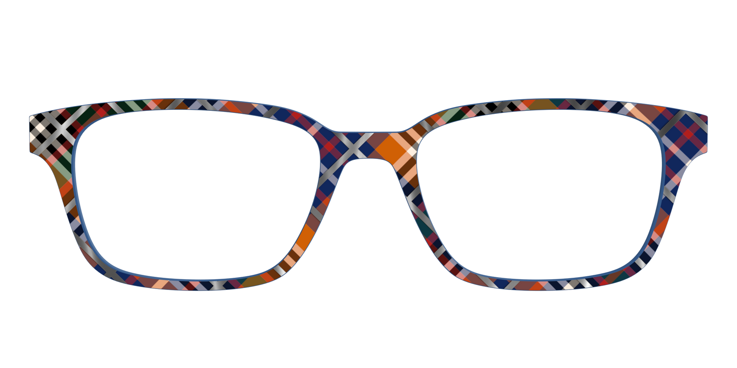The Scholastic Plaid with Foil - Front Top Image - Pair Eyewear