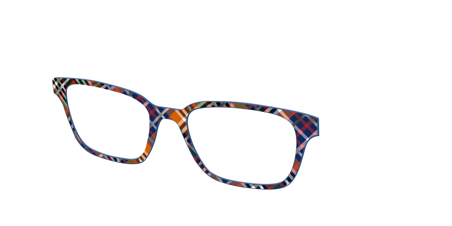 The Scholastic Plaid with Foil - Angle Top Image - Pair Eyewear