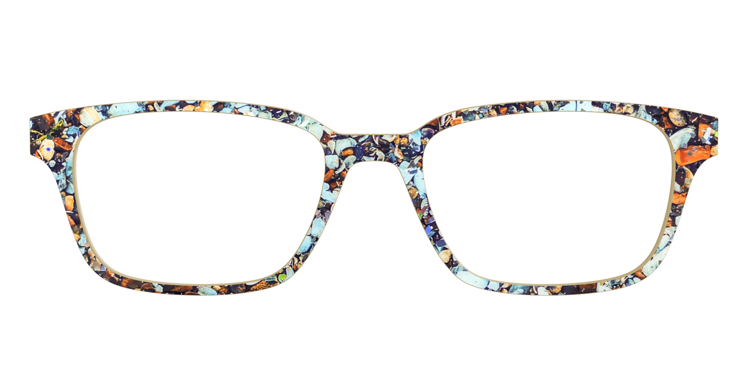 The Seashell Tortoise with Holographic Glitter - Front Top Image - Pair Eyewear