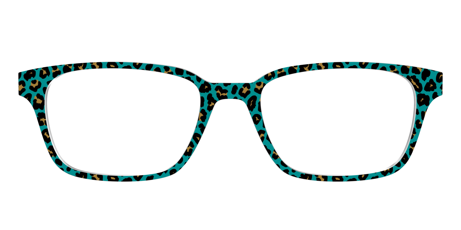The Teal Leopard - Front Top Image - Pair Eyewear