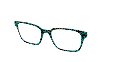 The Teal Leopard - Angle Top Thumbnail - Pair Eyewear
