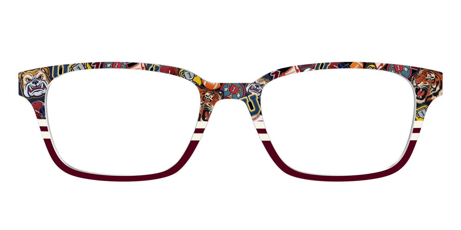 The Varsity Patches Split - Front Top Image - Pair Eyewear