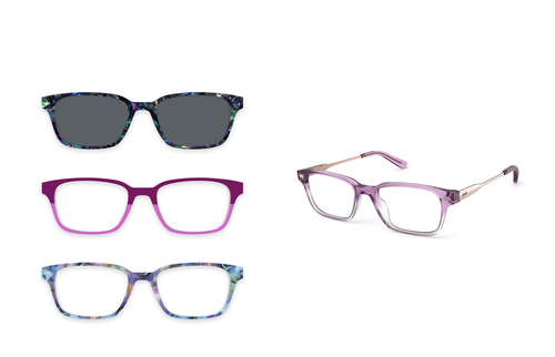 The Finley - Violet Pearlized Gradient Acetate Rose Gold Metal - Pair Eyewear