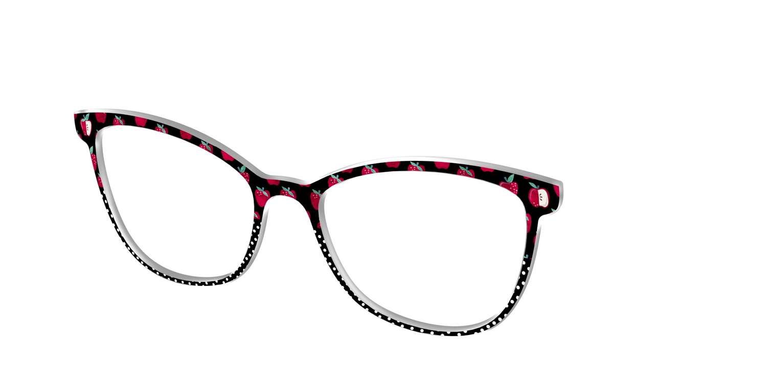 The Apple Polka Dot Split - Angle Top Image - Pair Eyewear