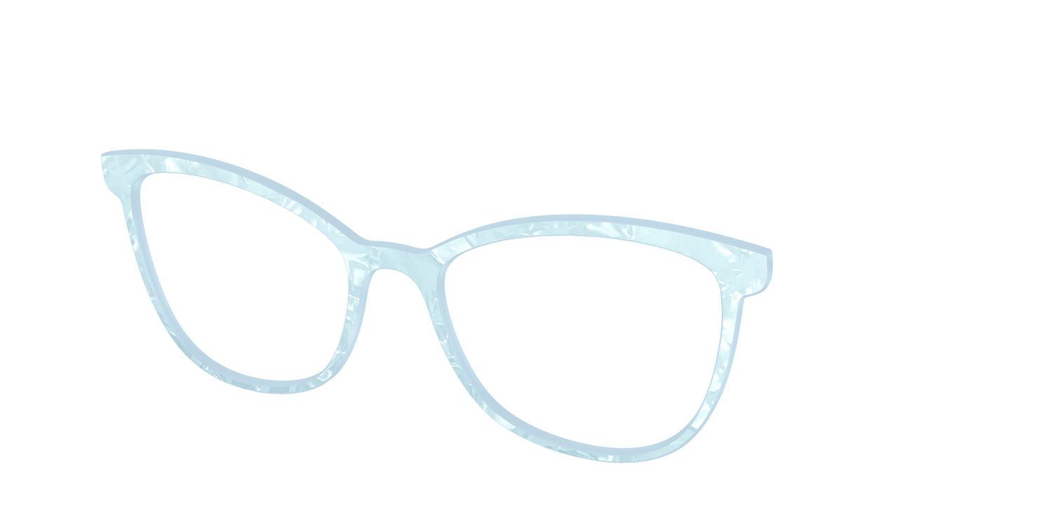The Aquamarine Pearl Marble - Angle Top Image - Pair Eyewear