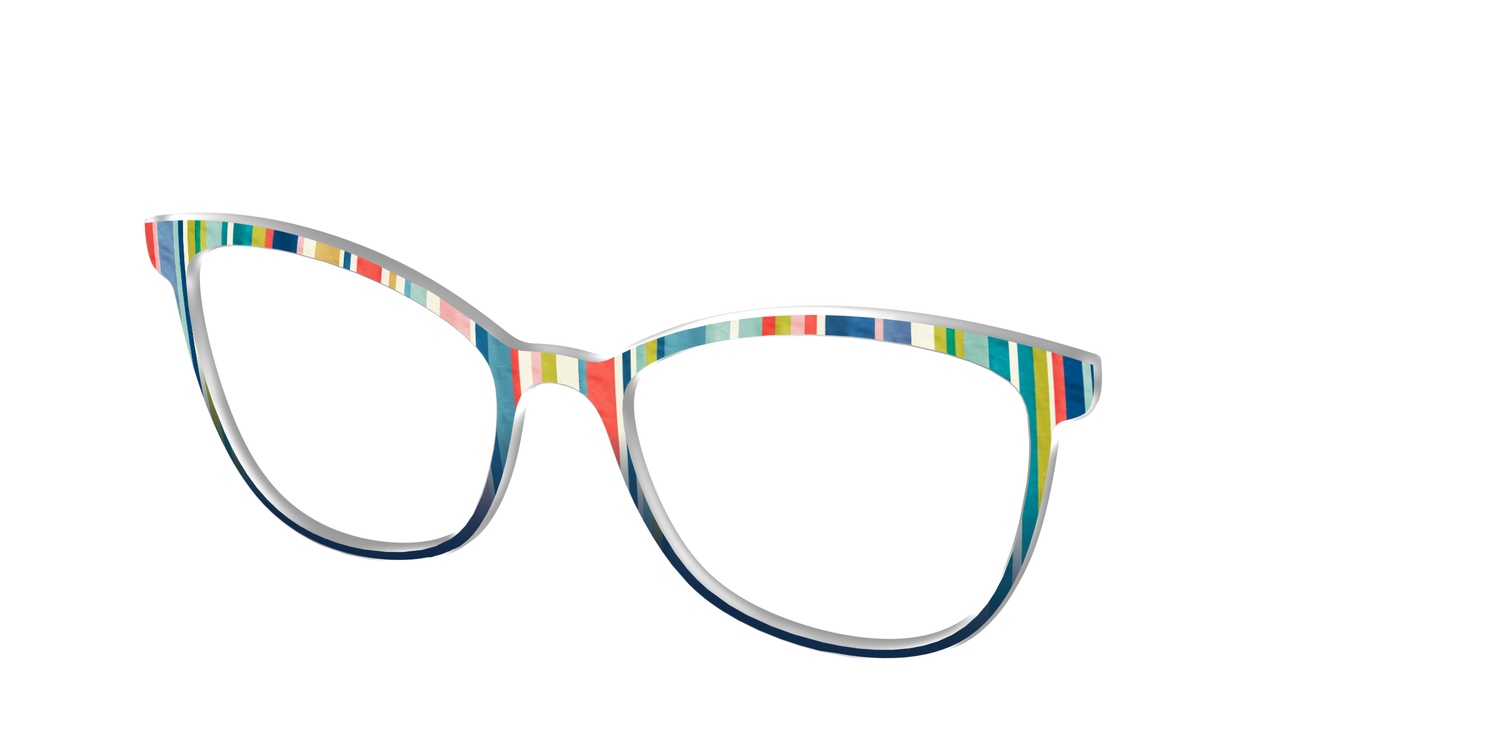 The Beach Bum Stripes - Angle Top Image - Pair Eyewear