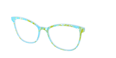 The Blue Lemonade Pearl Marble - Angle Top Thumbnail - Pair Eyewear