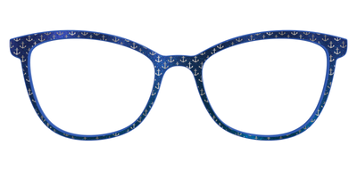The Blue Shimmer with Silver Foil Anchors - Front Top Thumbnail - Pair Eyewear