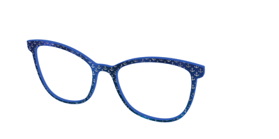 The Blue Shimmer with Silver Foil Anchors - Angle Top Thumbnail - Pair Eyewear