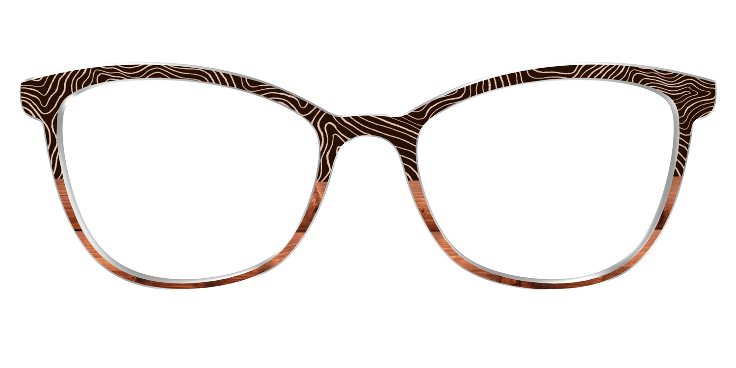 The Cabin Woodgrain Split - Front Top Image - Pair Eyewear
