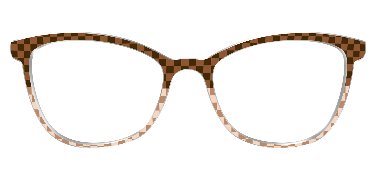 The Cappuccino Check Split - Front Top Image - Pair Eyewear