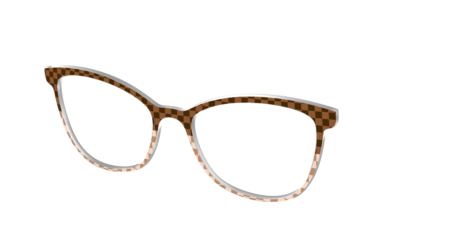The Cappuccino Check Split - Angle Top Image - Pair Eyewear
