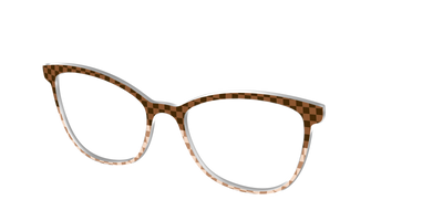 The Cappuccino Check Split - Angle Top Thumbnail - Pair Eyewear