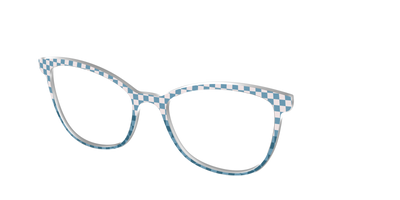 The Cerulean Check Split - Angle Top Thumbnail - Pair Eyewear
