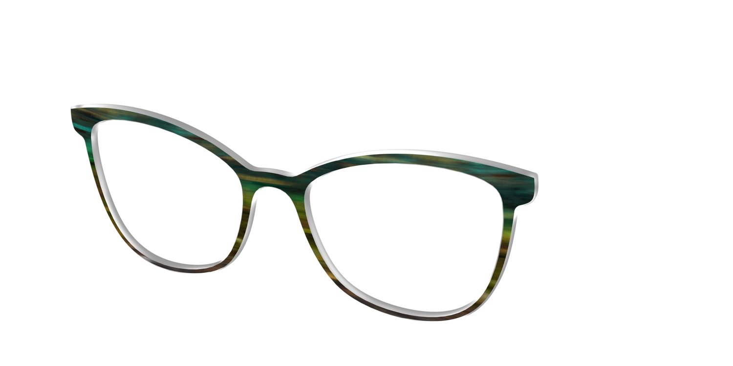 The Emerald Gradient Horn - Angle Top Image - Pair Eyewear