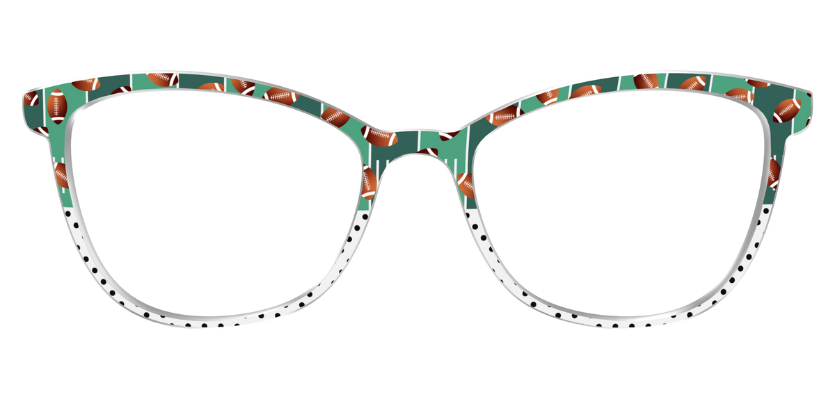 The Fifty Yard Line Polka Dot Split - Front Top Image - Pair Eyewear