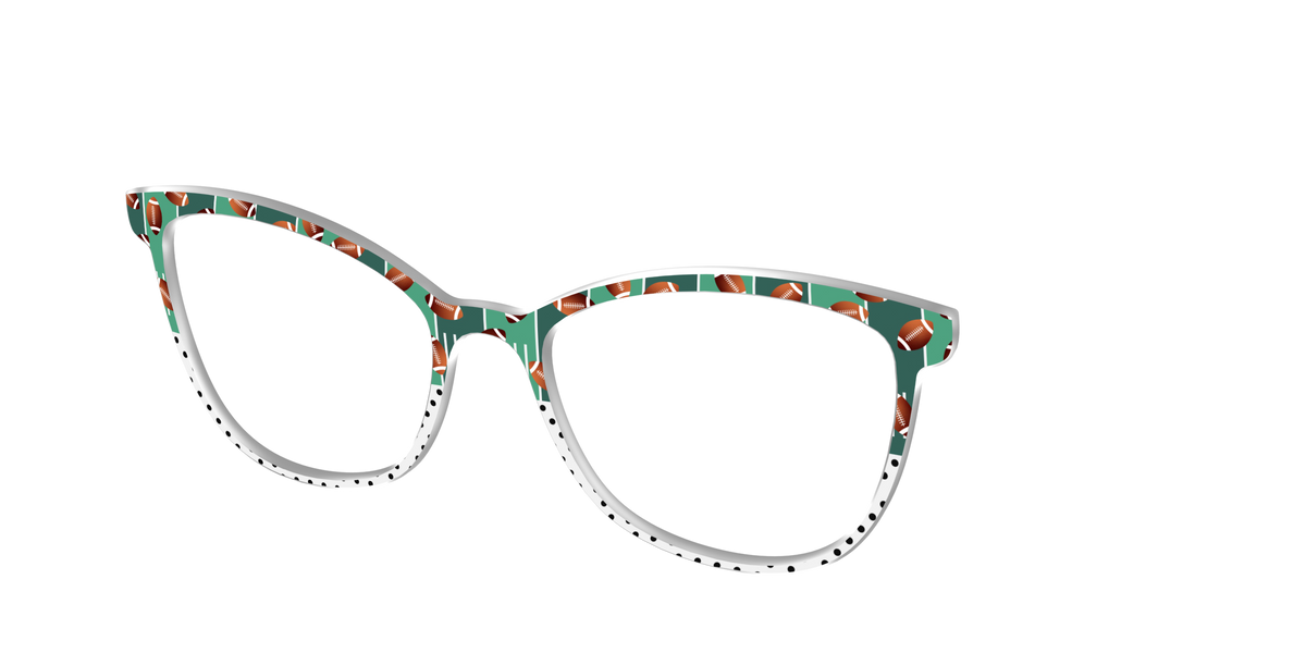 The Fifty Yard Line Polka Dot Split - Angle Top Image - Pair Eyewear