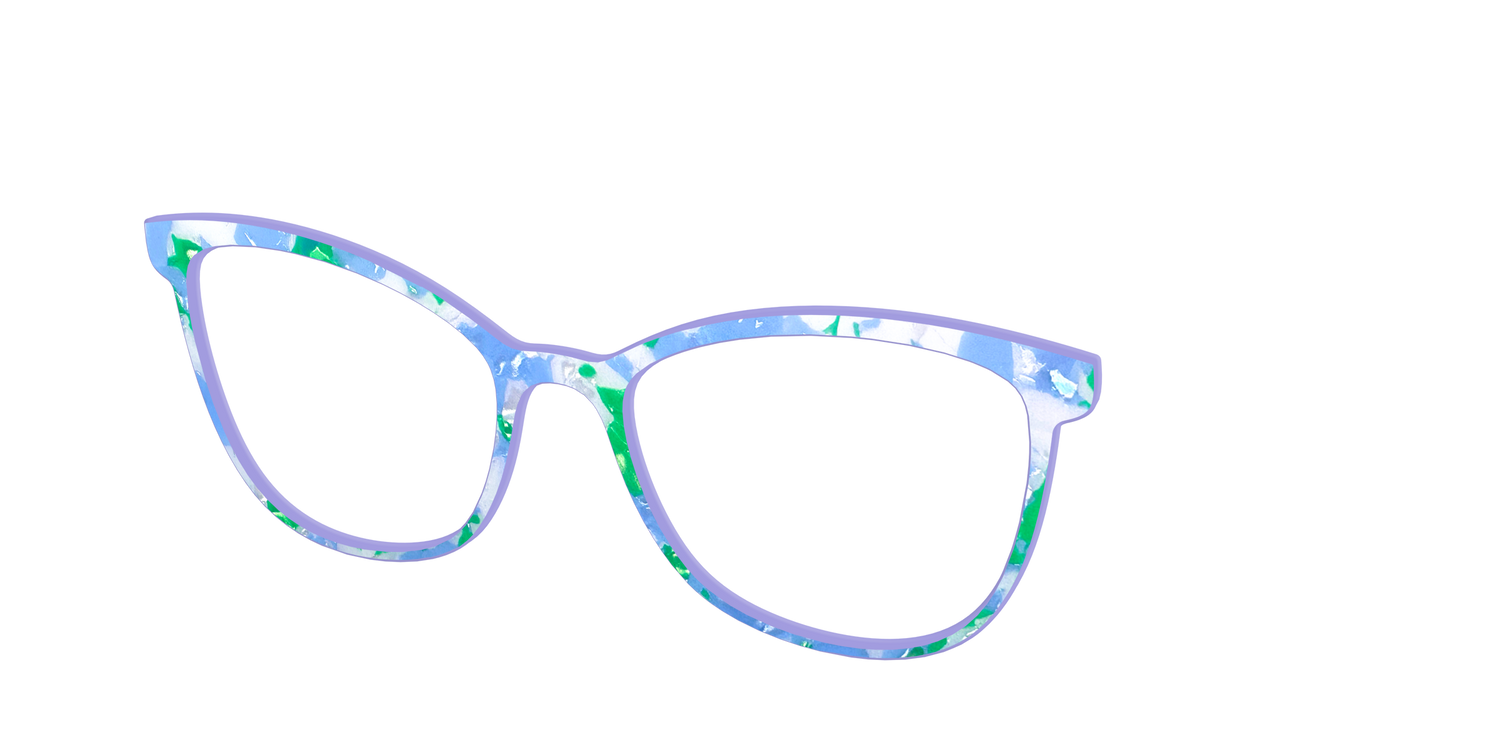 The Lakeside Pearl Marble - Angle Top Image - Pair Eyewear