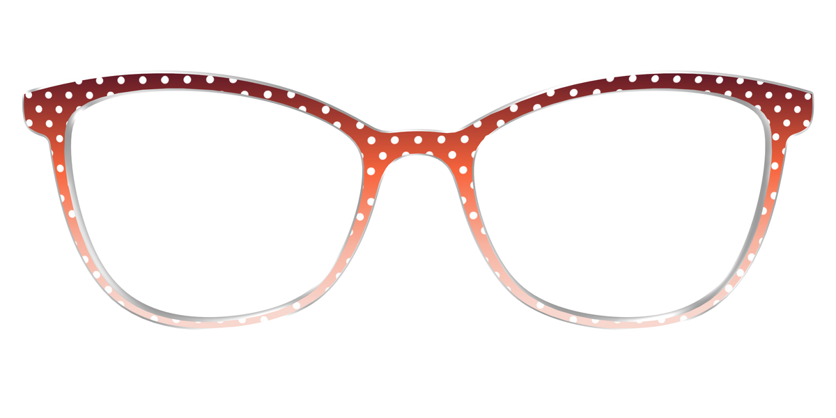 The Maroon to Blush Gradient Polka Dot - Front Top Image - Pair Eyewear