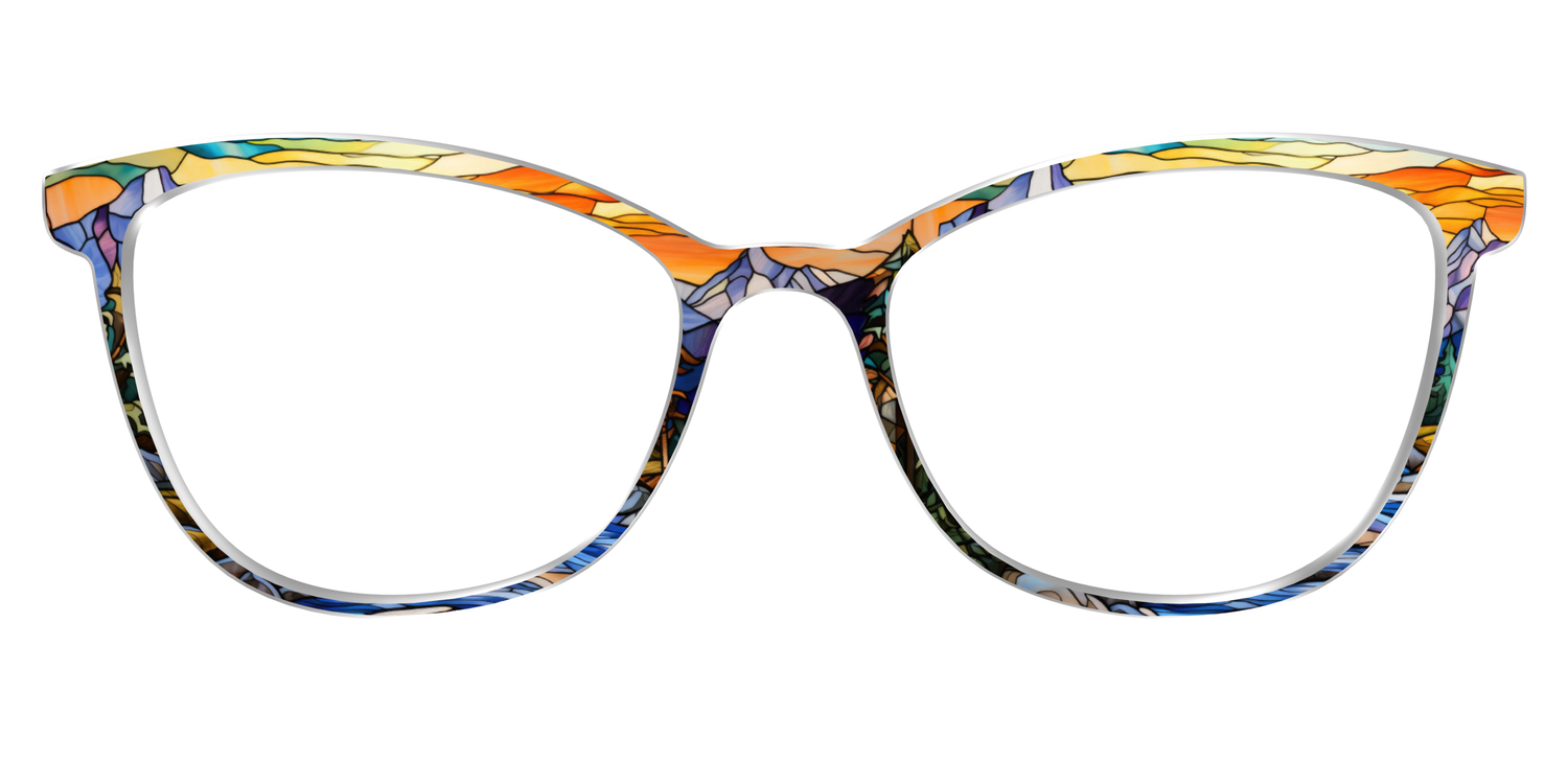 The Mountainscape Stained Glass - Front Top Image - Pair Eyewear