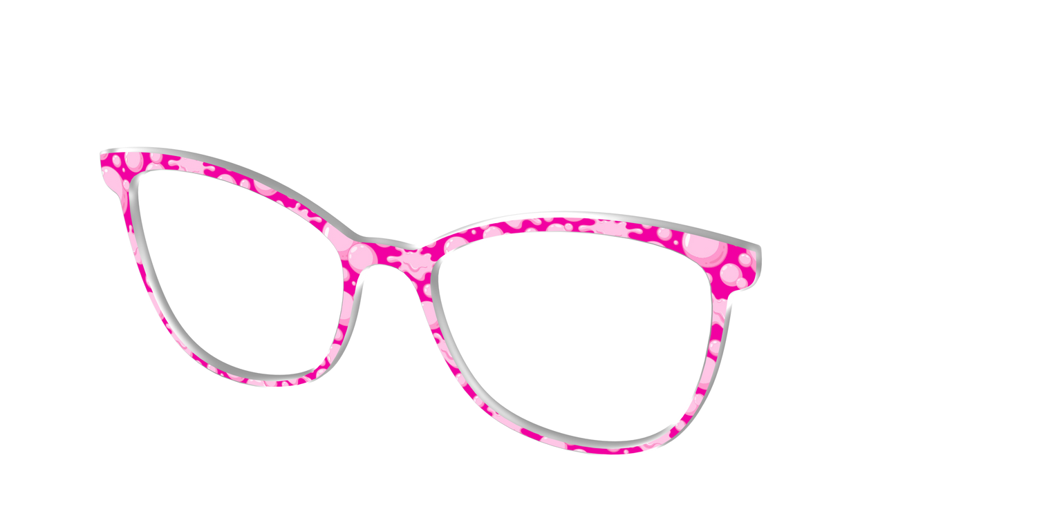 The Pink Pop Bubbles - Angle Top Image - Pair Eyewear